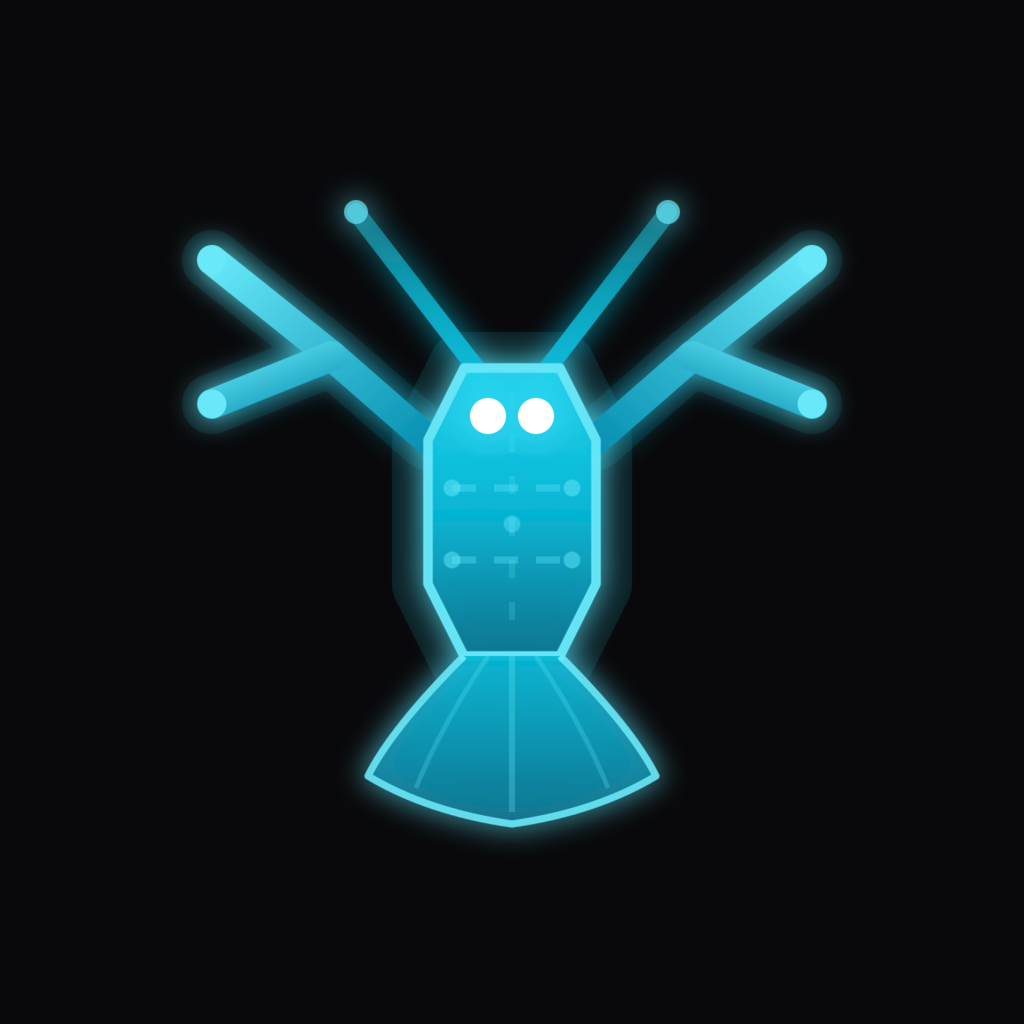 Clawy logo on dark background 1024px